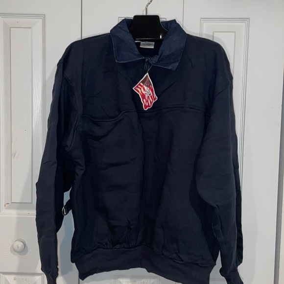 Navy Collared Pullover - Picture 2 of 7